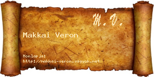 Makkai Veron névjegykártya